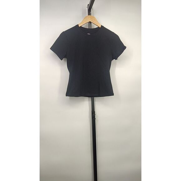 Quince Women Mongolian Cashmere Tee Black M - Picture 1 of 2